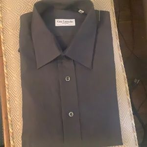 Guy Laroche MENS shirt Gray/Blue 17 1/2